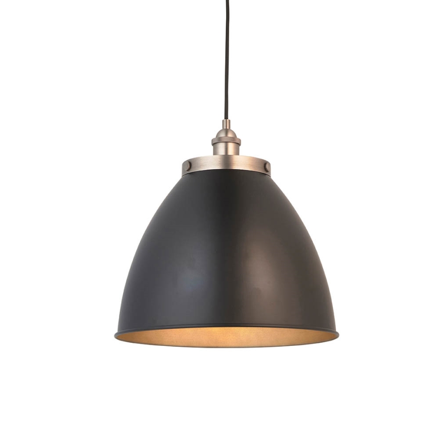 Endon 98749 - Pakabinamas šviestuvas ant laido FRANKLIN 1xE27/10W/230V juodas/žalvarinis