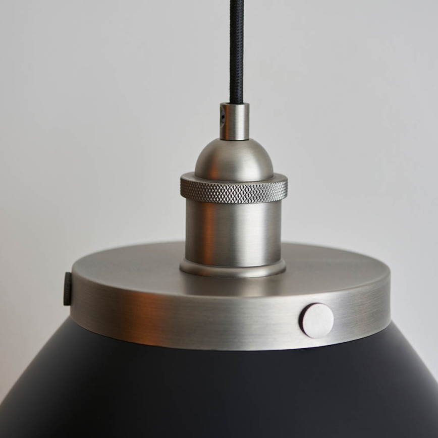 Endon 98749 - Pakabinamas šviestuvas ant laido FRANKLIN 1xE27/10W/230V juodas/žalvarinis
