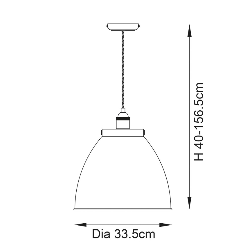 Endon 98749 - Pakabinamas šviestuvas ant laido FRANKLIN 1xE27/10W/230V juodas/žalvarinis