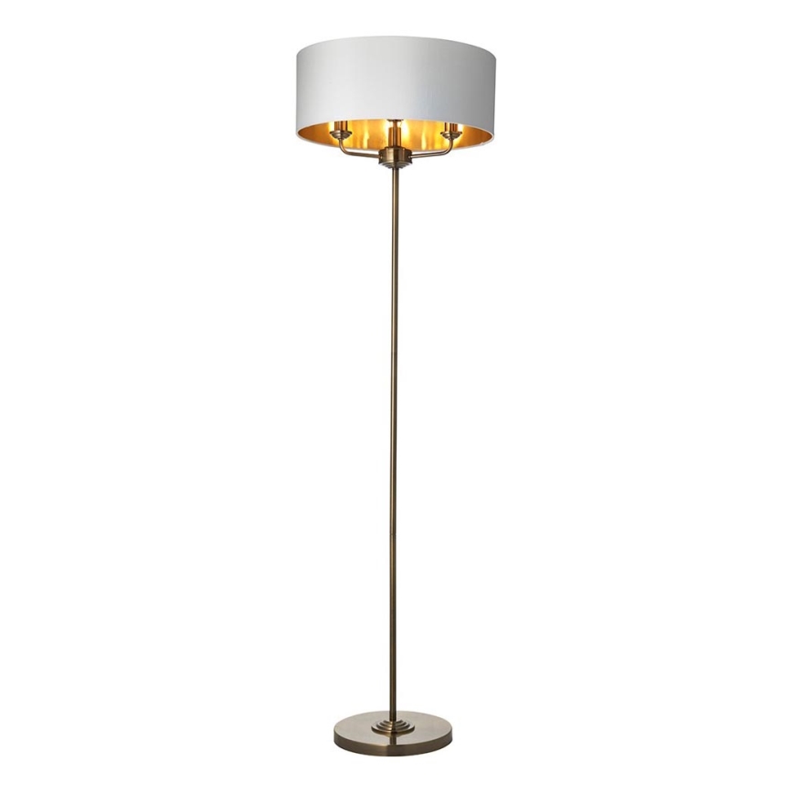 Endon 98935 - Toršeras HIGHCLERE 3xE14/40W/230V balta/žalvaris diametras 47 cm