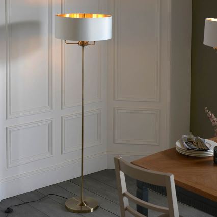 Endon 98935 - Toršeras HIGHCLERE 3xE14/40W/230V balta/žalvaris diametras 47 cm