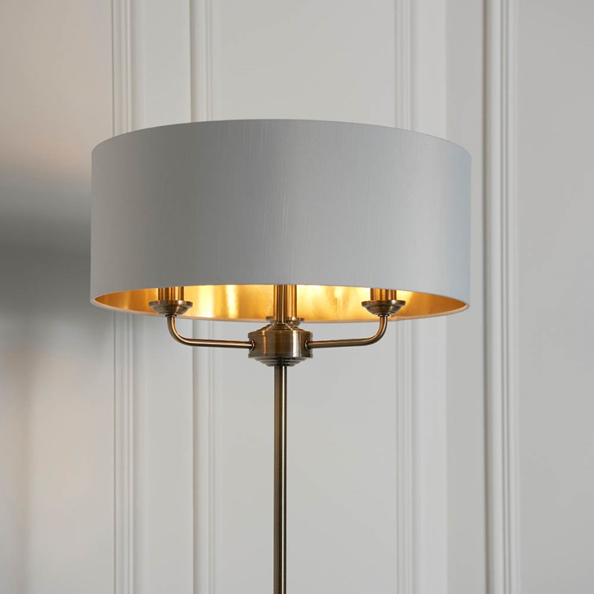 Endon 98935 - Toršeras HIGHCLERE 3xE14/40W/230V balta/žalvaris diametras 47 cm