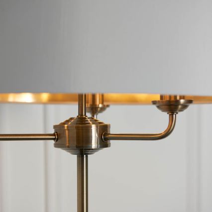 Endon 98935 - Toršeras HIGHCLERE 3xE14/40W/230V balta/žalvaris diametras 47 cm