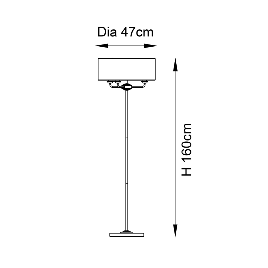 Endon 98935 - Toršeras HIGHCLERE 3xE14/40W/230V balta/žalvaris diametras 47 cm