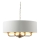 Endon 98938 - Liustra ant grandinės HIGHCLERE 8xE14/40W/230V Ø 70 cm balta/žalvaris