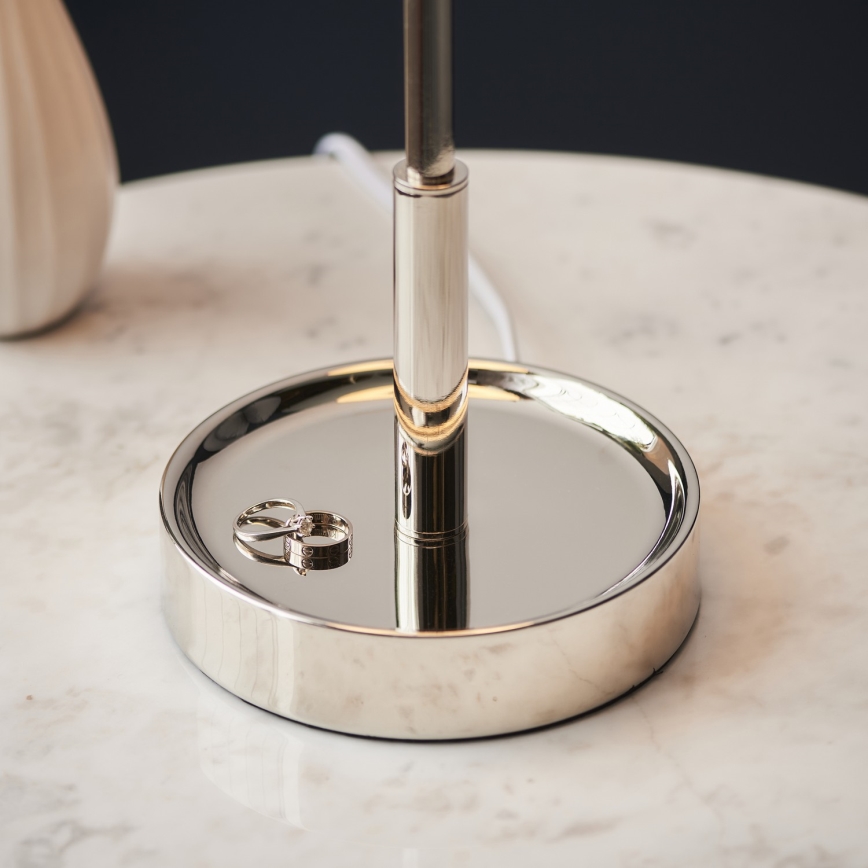 Endon 99596 - Stalinė lempa 1xE27/10W/230V balta/blizgus chromas