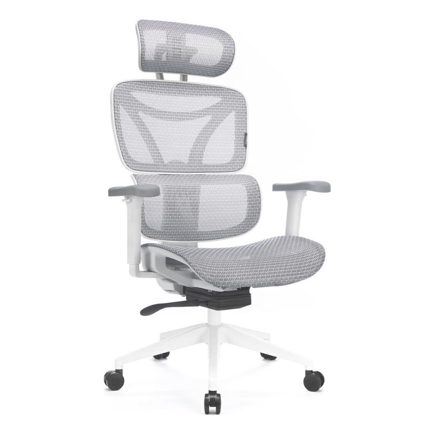 Ergonomiška biuro kėdė LEVANO pilka/balta/juoda