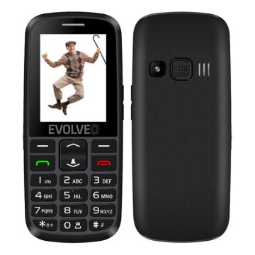 Evolveo - EasyPhone EG 2G juodas mobilusis telefonas senjorams