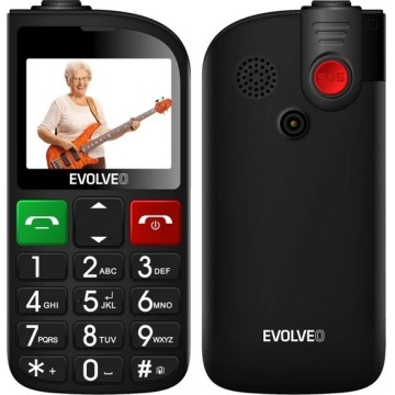 Evolveo - EasyPhone FL, mobilusis telefonas senjorams, juodas
