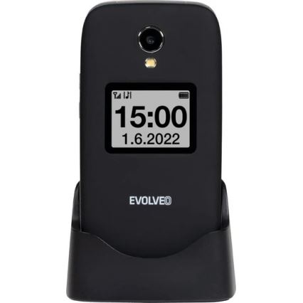 Evolveo - EasyPhone FS sulankstomas mobilusis telefonas senjorams 2.8 juodas
