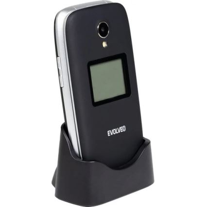 Evolveo - EasyPhone FS sulankstomas mobilusis telefonas senjorams 2.8 juodas