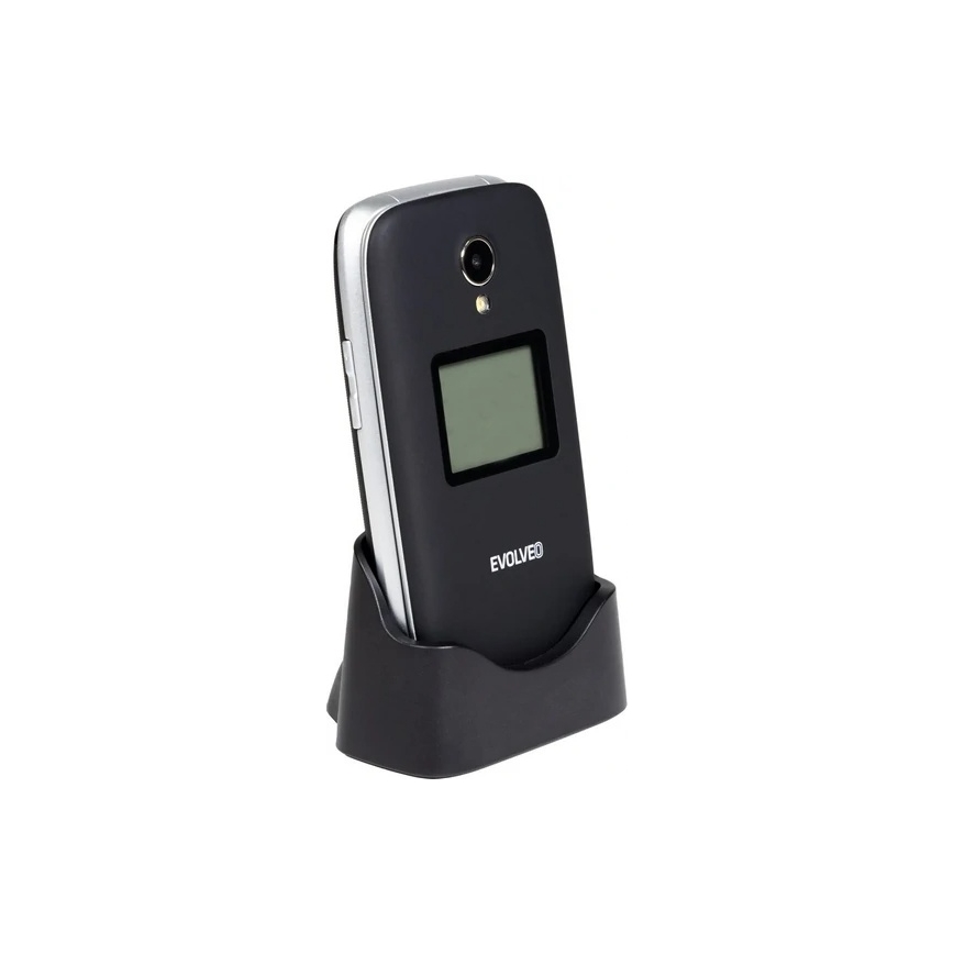 Evolveo - EasyPhone FS sulankstomas mobilusis telefonas senjorams 2.8 juodas