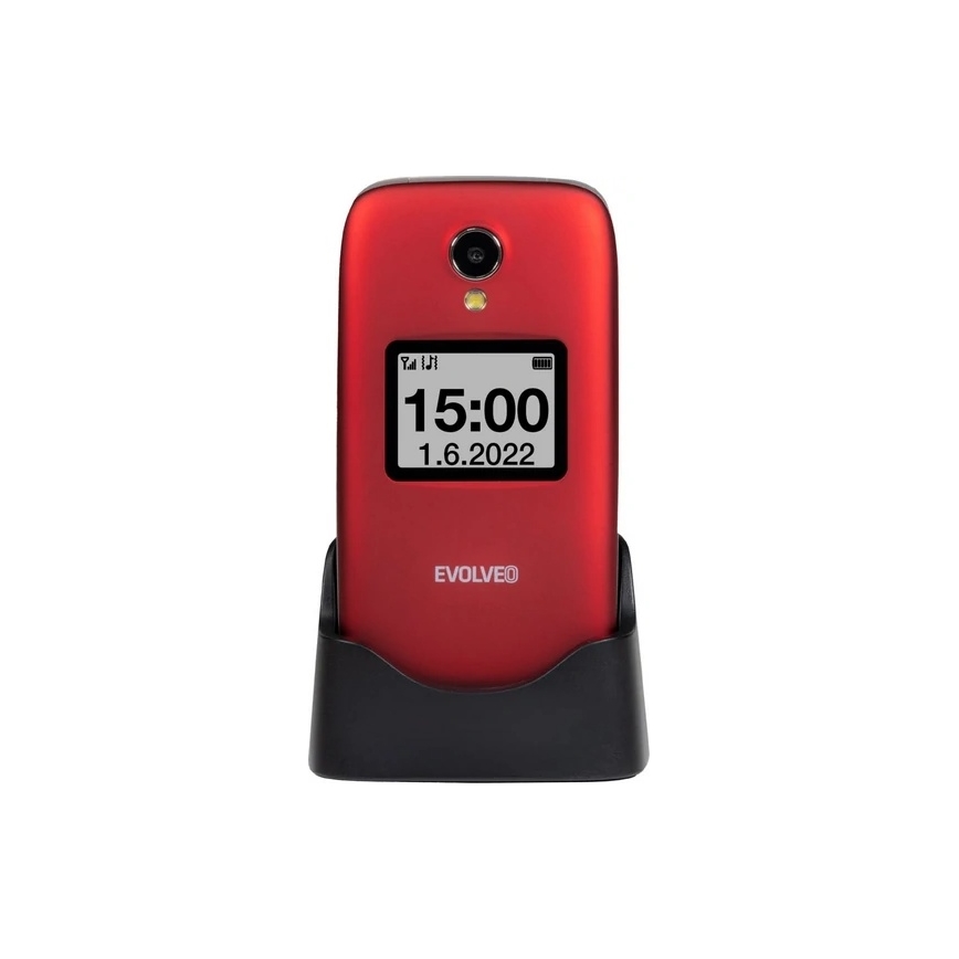 Evolveo - EasyPhone FS sulankstomas mobilusis telefonas senjorams 2.8 raudonas