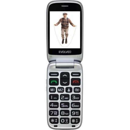 Evolveo - EasyPhone FS sulankstomas mobilusis telefonas senjorams 2.8 raudonas