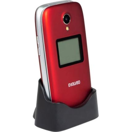 Evolveo - EasyPhone FS sulankstomas mobilusis telefonas senjorams 2.8 raudonas