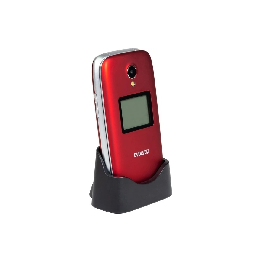 Evolveo - EasyPhone FS sulankstomas mobilusis telefonas senjorams 2.8 raudonas