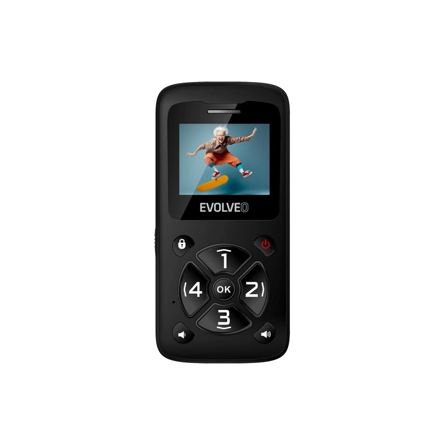 Evolveo - EasyPhone ID mobilus telefonas senjorams juodas