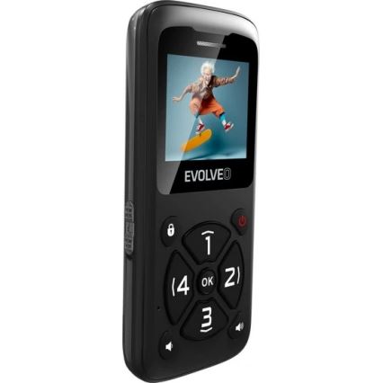Evolveo - EasyPhone ID mobilus telefonas senjorams juodas