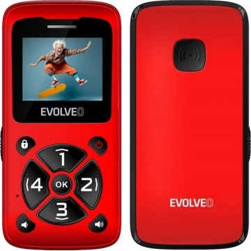 Evolveo - EasyPhone ID, mobilus telefonas skirtas senjorams, raudonas