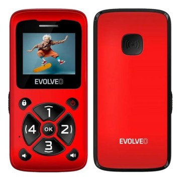 Evolveo - EasyPhone ID raudonas mobilusis telefonas senjorams