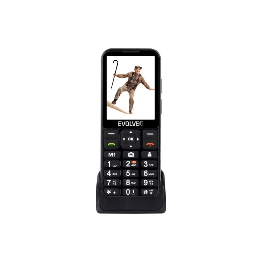 Evolveo - EasyPhone LT, 4G mobilus telefonas senjorams juodas