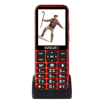Evolveo - EasyPhone LT, 4G mobilusis telefonas senjorams, raudonas