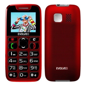 Evolveo - EasyPhone, raudonas mobilusis telefonas senjorams