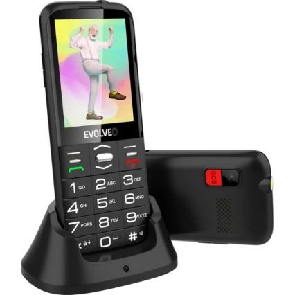 Evolveo - EasyPhone XO mobilusis telefonas senjorams, juodas