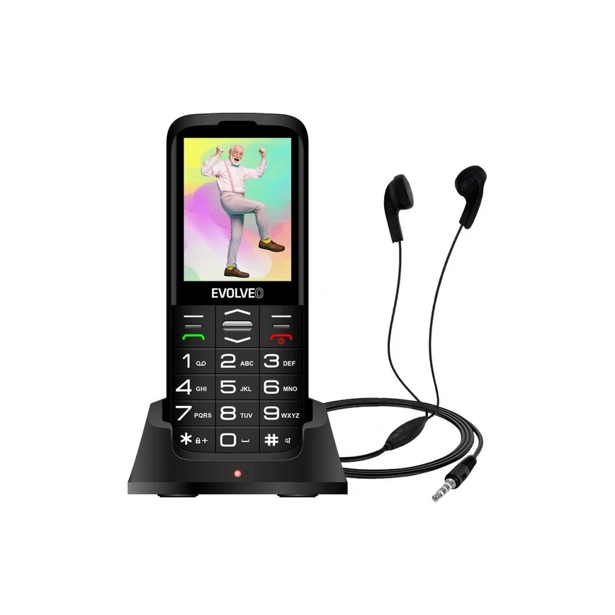 Evolveo - EasyPhone XO mobilusis telefonas senjorams, juodas