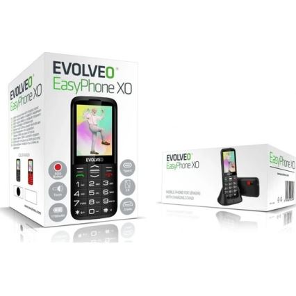 Evolveo - EasyPhone XO mobilusis telefonas senjorams, juodas