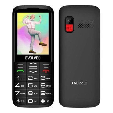 Evolveo - EasyPhone XO, mobilusis telefonas senjorams, juodos spalvos