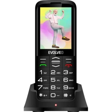 Evolveo - EasyPhone XO, mobilusis telefonas senjorams, juodos spalvos