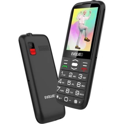 Evolveo - EasyPhone XO, mobilusis telefonas senjorams, juodos spalvos