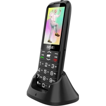 Evolveo - EasyPhone XO, mobilusis telefonas senjorams, juodos spalvos
