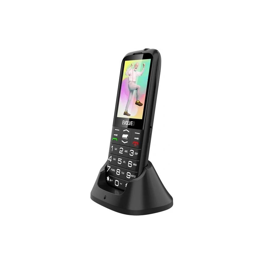 Evolveo - EasyPhone XO, mobilusis telefonas senjorams, juodos spalvos