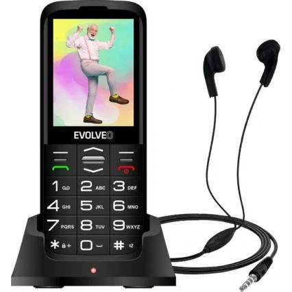 Evolveo - EasyPhone XO, mobilusis telefonas senjorams, juodos spalvos