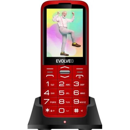 Evolveo - EasyPhone XO, mobilusis telefonas senjorams, raudonas
