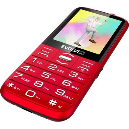 Evolveo - EasyPhone XO, mobilusis telefonas senjorams, raudonas