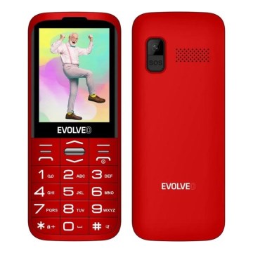 Evolveo - EasyPhone XO, mobilusis telefonas vyresnio amžiaus žmonėms, raudonas