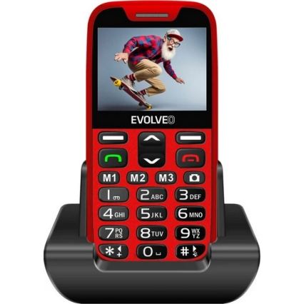 Evolveo - EasyPhone XR 4G raudonas mobilusis telefonas senjorams