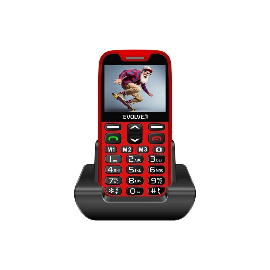 Evolveo - EasyPhone XR 4G raudonas mobilusis telefonas senjorams