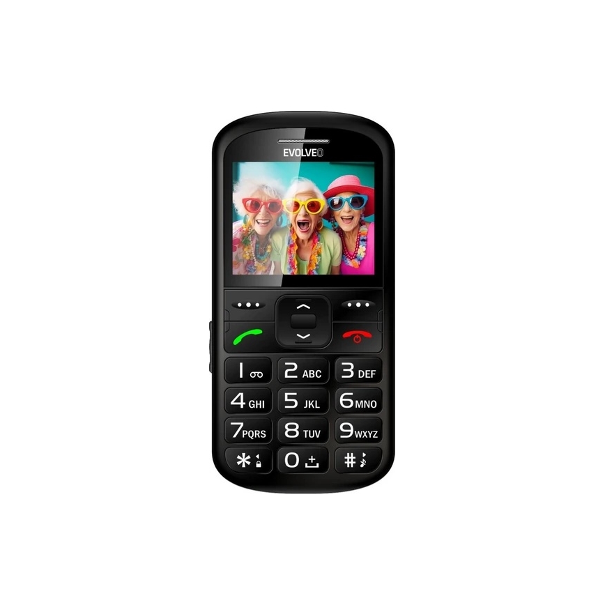 Evolveo - EasyPhone XS, mobilus telefonas senjorams, juodos spalvos