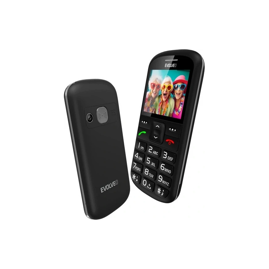 Evolveo - EasyPhone XS, mobilus telefonas senjorams, juodos spalvos