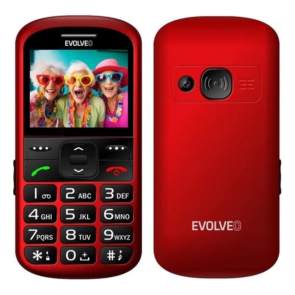 Evolveo - EasyPhone XS mobilus telefonas senjorams raudonas