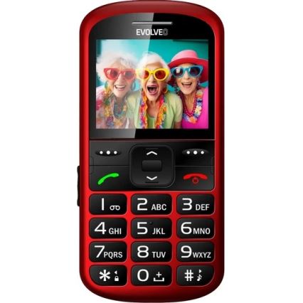 Evolveo - EasyPhone XS mobilus telefonas senjorams raudonas