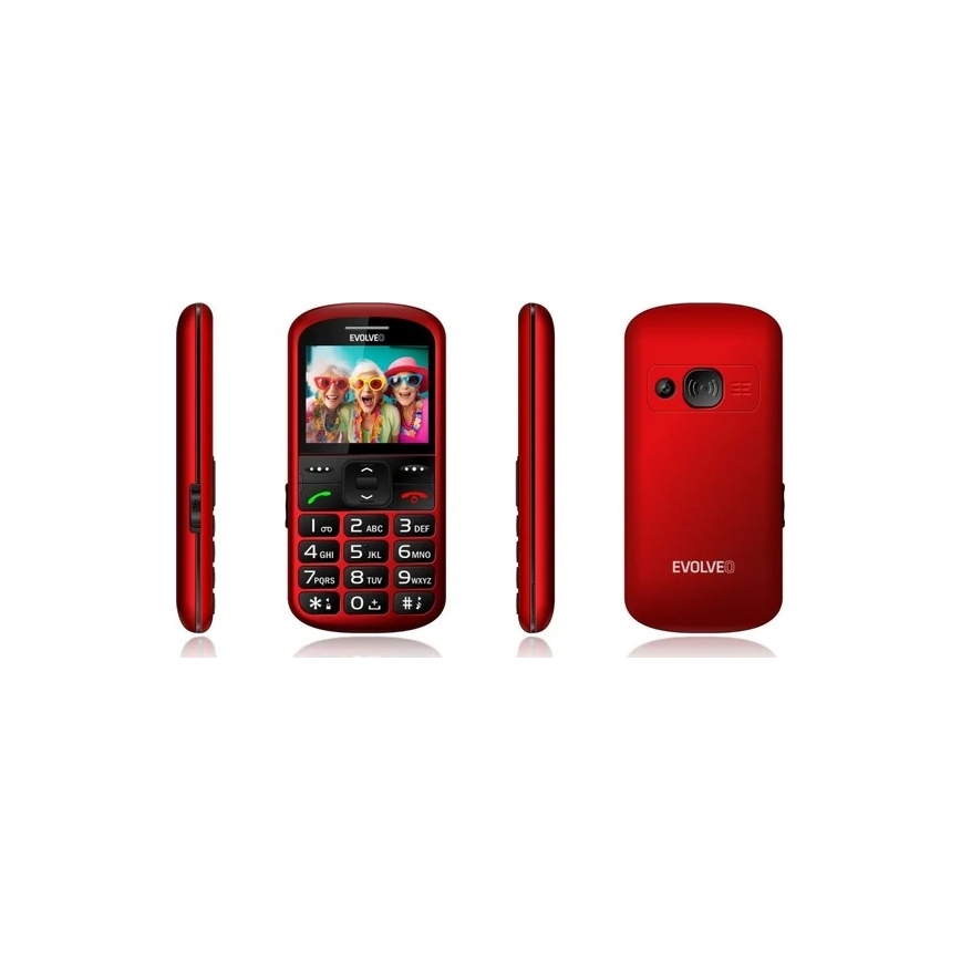 Evolveo - EasyPhone XS mobilus telefonas senjorams raudonas