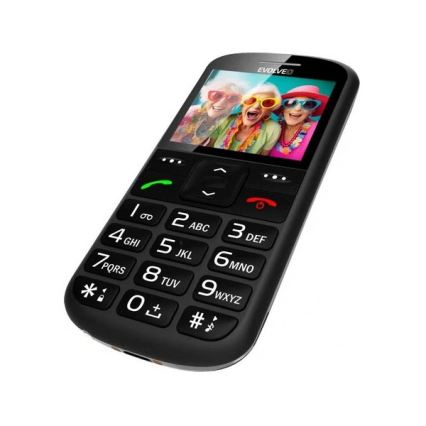 Evolveo - EasyPhone XS, mobilusis telefonas senjorams, juodas