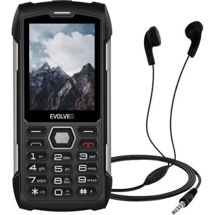 Evolveo - StrongPhone H1, vandeniui atsparus Dual SIM telefonas, juoda - sidabrinė