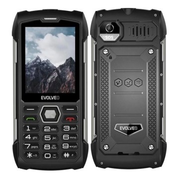 Evolveo - StrongPhone H1, vandeniui atsparus Dual SIM telefonas, juodas - sidabrinis