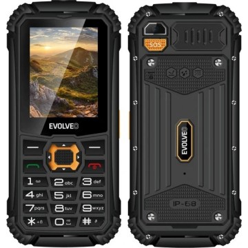 Evolveo - StrongPhone Q1, atsparus vandeniui Dual SIM telefonas, juoda-oranžinė